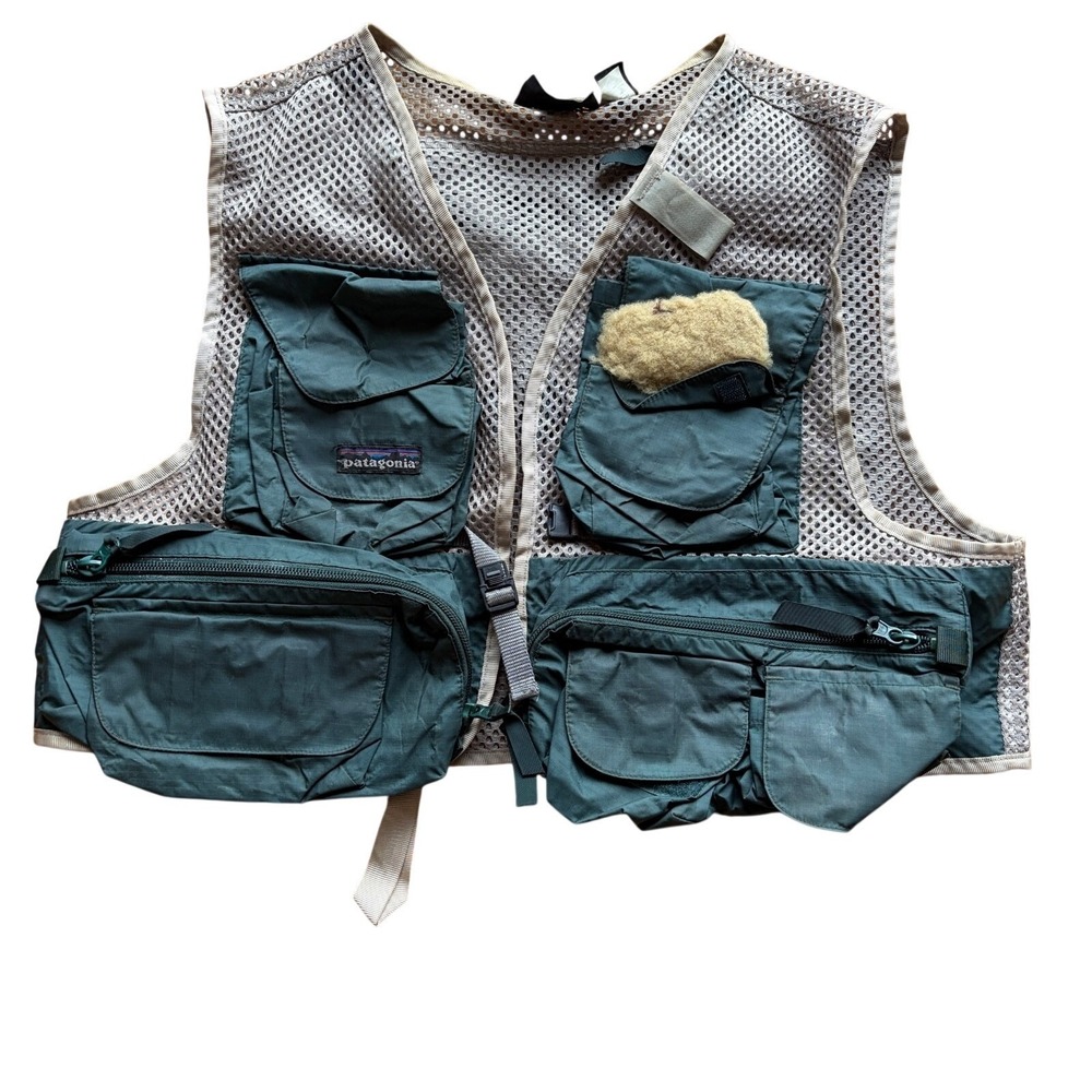 Patagonia Fishing Mesh Vest Style 82693 Med Y2K Vintage Outdoors Fly Fish Hiking